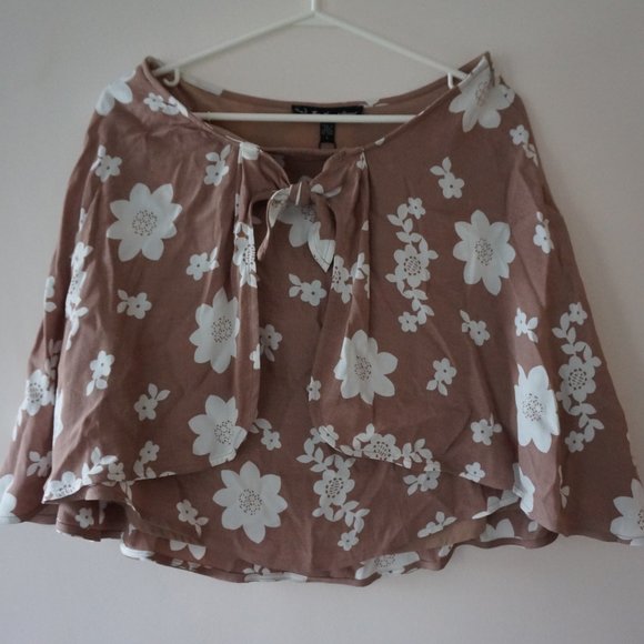 Love & Lemons Sweet Jane Wrap Skirt coffee - Picture 2 of 7
